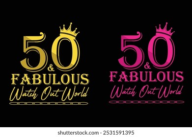 50 years birthday t shirt design