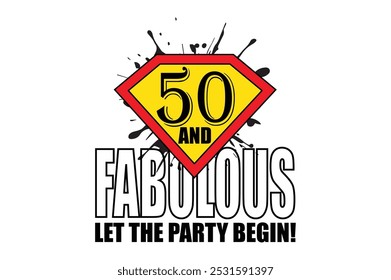 50 years birthday t shirt design