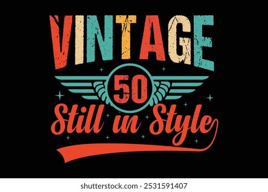 50 years birthday t shirt design