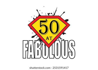 50 years birthday t shirt design