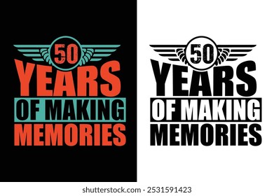 50 years birthday t shirt design