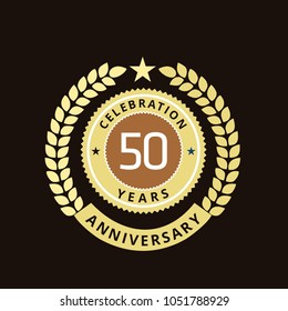 50 years of celebrations design vector 