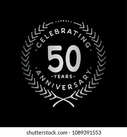50 years design template. 50th vector and illustration.
