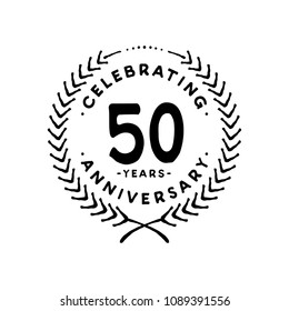 50 years design template. 50th vector and illustration.