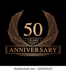 50 years design template. 50th anniversary. Vector and illustration.
