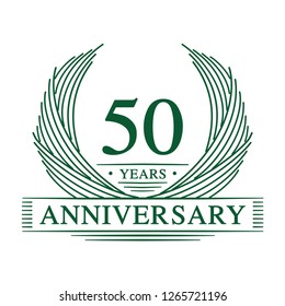 50 years design template. 50th anniversary. Vector and illustration.