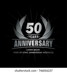 50 years design template. Anniversary vector and illustration template.