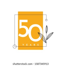 50 Years design template. Vector illustration