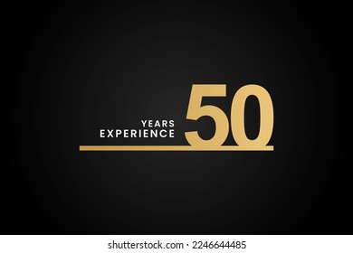 50 years experience or Best 50 years experienced vector illustration. Logos 50 years experience. Suitable for marketing logos related to 50 years of experience in the business or industry.