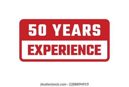 50 Years Experience Rubber Stamp