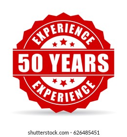 50 years experience vector icon illustration on white background