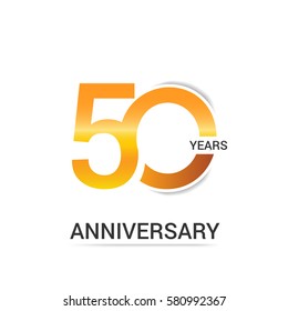 50 Years Golden Anniversary Logo Celebration Stock Vector (Royalty Free ...
