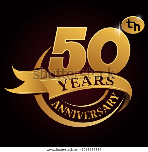 50 Years Golden Anniversary Logo Celebration Stock Vector (Royalty Free ...