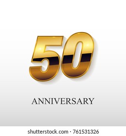 50 Years Golden Anniversary Vector Logo Stock Vector (Royalty Free ...