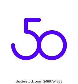 50 years infinity logo vector eps