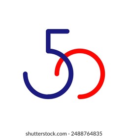 50 years infinity logo vector eps