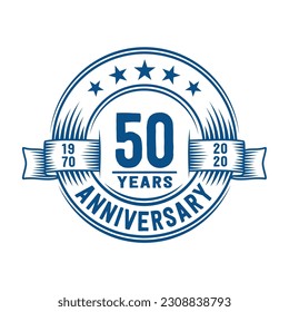 50 years logo design template. 50th anniversary vector and illustration.