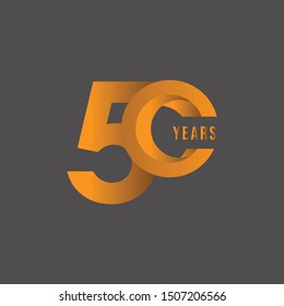50 Years logo Vector, Design for Anniversary, banner, greeting card or print