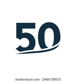 50 years logo vector illustration template design