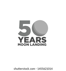 50 years moon landing Apollo 11 celebration anniversary for website, poster, greeting card, social media