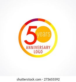 50 years old logotype. Abstract coloured abstract template medal. Greetings celebrates. Celebrating  isolated numbers 50s anniversary, symbol of age. Financial -50% 50% % percent off concept, web sign