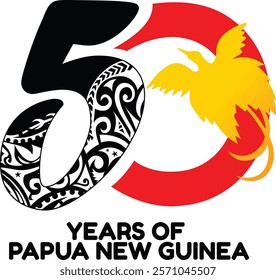 50 Years Of Papua New Guinea Logo Concept 2