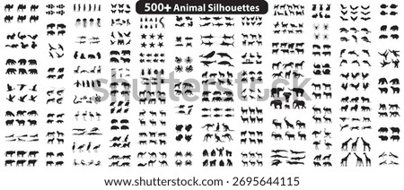 500+ animal silhouette bundle set