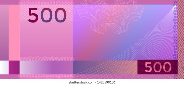 500 Indian Rupee Banknote. Flat style vector illustration isolated on currency background. Finance concept.