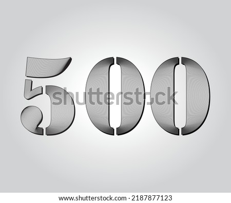 500 numeric guilloches design used gift cheque and money 