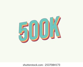 500 mil Obrigado seguidores, Assinantes atividades de mídia social. Curtir, comentar, compartilhar