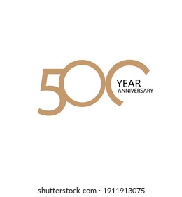 500 year anniversary celebration vector template design illustration