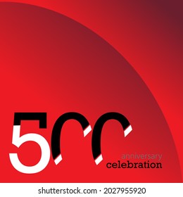 500 year anniversary celebration vector design template illustration