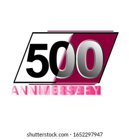 500 Year Anniversary Vector Template Design Illustration