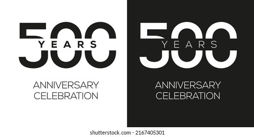 500 years anniversary celebration Design, Vector illustration.