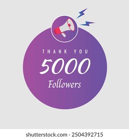 5000 OR 5k followers celebration. Thank you 5000   followers congratulation template banner. banner for social 5k friends and followers. celebrate subscribers and followers.
