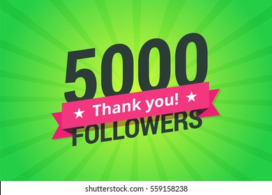 773 Thank You 5000 Followers Images, Stock Photos & Vectors 