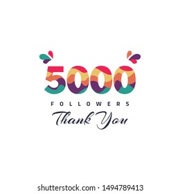 5000 Followers thank you design template