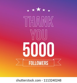 5000 Followers Vector Illustration