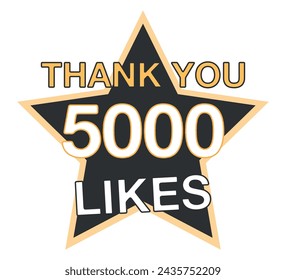 5000 Likes. Design likes on social network. Thank you likes. Engagement vector and digital influencer