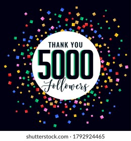 5000 social medial followers thank you background