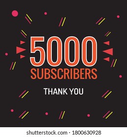 5000 subscriber thank you banner desing template social midea post banner 5k subscriber thank you