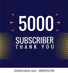 5000 subscriber thank you buttons icons vector illustration
