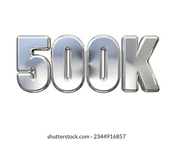 500K 3d rendering text effect transparent vector