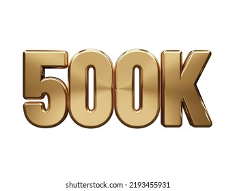500k follower text effect vector