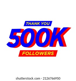 500K followers thank you post for social media. 500000 followers thanks.