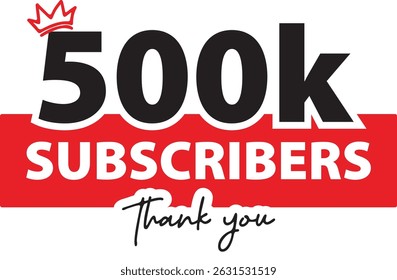 500k social media subscribers celebration design template
