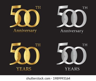 500th Anniversary celebration vector illustration