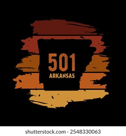 501 Code of Arkansas with Grunge and Vintage Style Perfect for Print, Apparel, etc