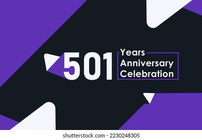 501 years anniversary celebration modern banner template design