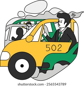 502 bad gateway flat illustration vector landing page